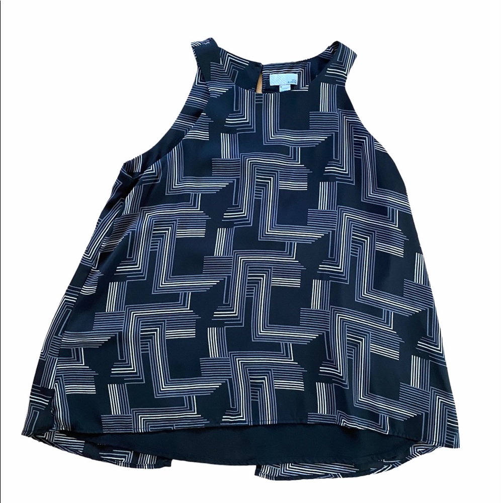 Modern Geometric Print 14th & Union Top, size M